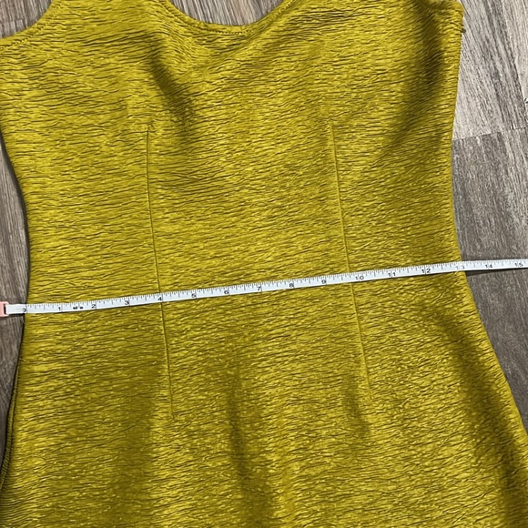 Yellow Green Chartreuse Bodycon Dress - Size S - Picture 8 of 10